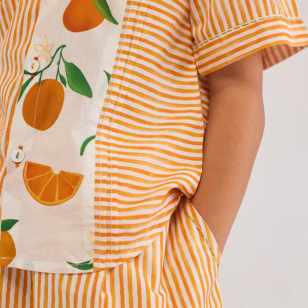 Orange Pima Cotton Shirt