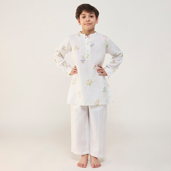 Jay Forever Linen Kurta - White