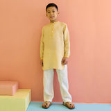 Zaki Linen Kurta - Amber