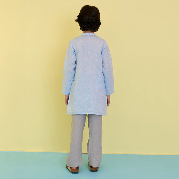 Idris Kurta - Powder Blue