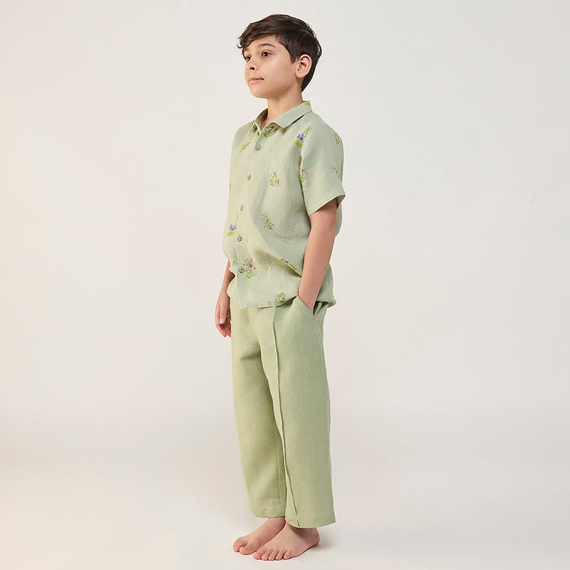 Neo Timeless Linen Pants - Mint
