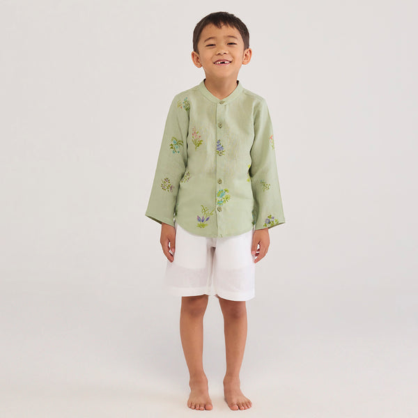 Kei Timeless Linen Shorts - White