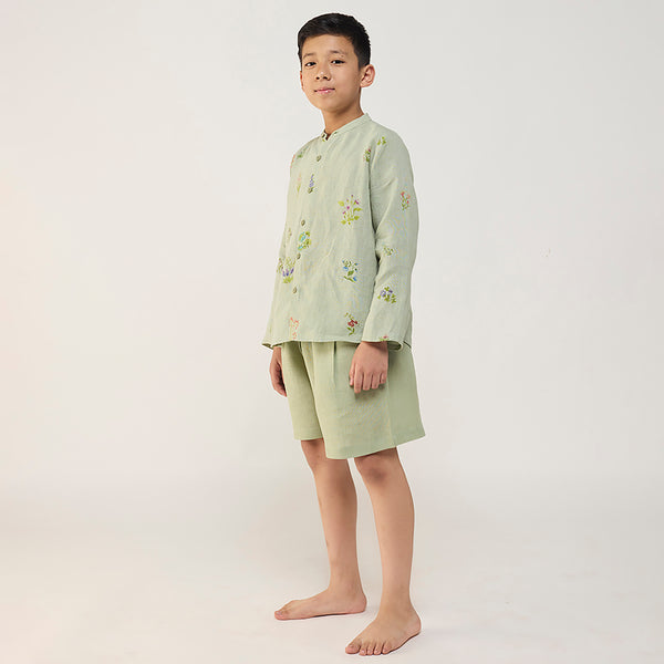 Kei Timeless Linen Shorts - Mint