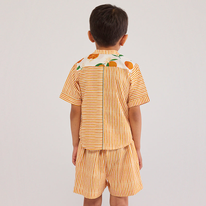 Orange Pima Cotton Short