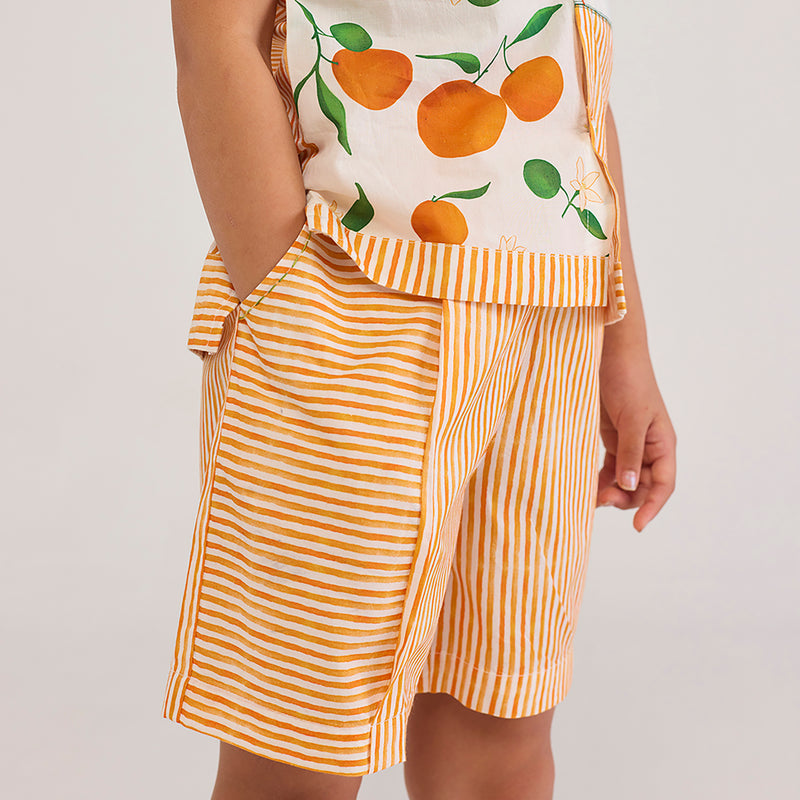 Orange Pima Cotton Short
