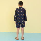Kenzi Embroidered Shorts - Navy