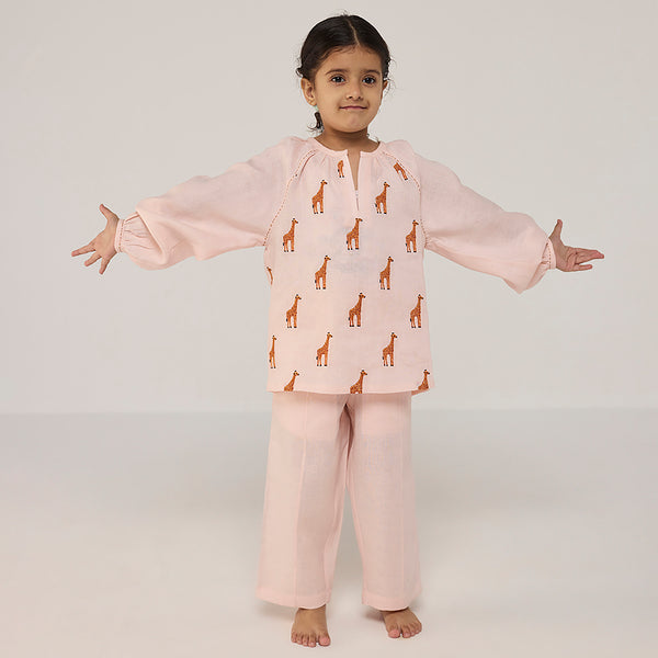Aurel Linen Co-Ord set - Blush