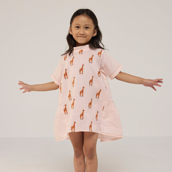 Nova Linen Dress - Blush