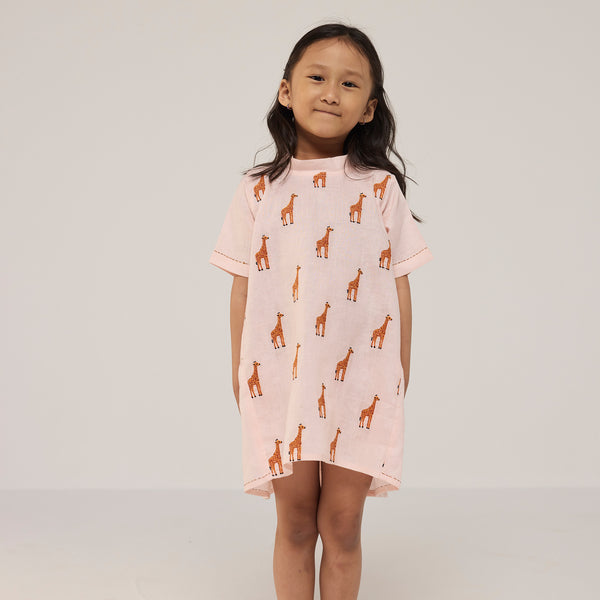 Nova Linen Dress - Blush
