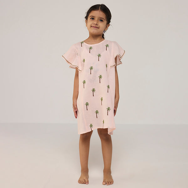 Nia Linen Dress - Blush