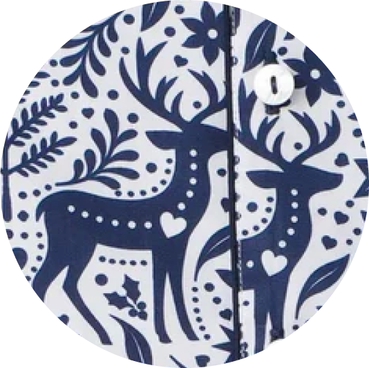 Blue holiday toile holiday print