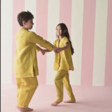 Jay Forever Linen Kurta Set - Ochre