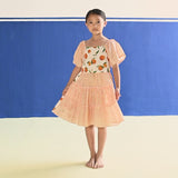 Orange Knee-Length Pima Cotton Dress