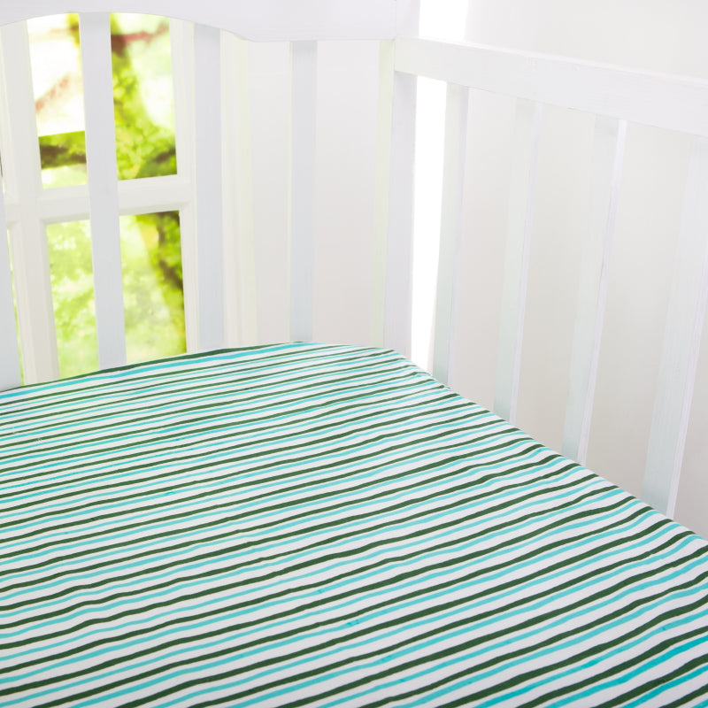 Organic Serengeti Stripes Crib Sheet