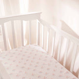 Organic Sleepy Star Pink Crib Sheet