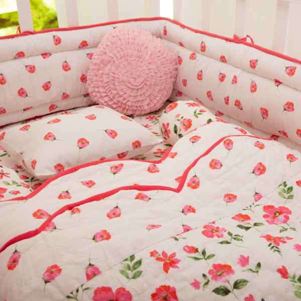 Blossoms Organic Complete Crib Bedding Set