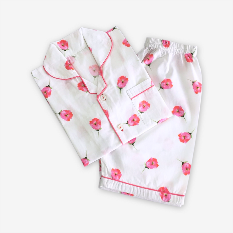 Organic Tiny Florals Shorts Set For Kids