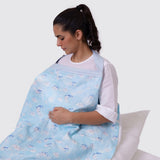 Celestial Blue Organic Muslin Nursing Cover