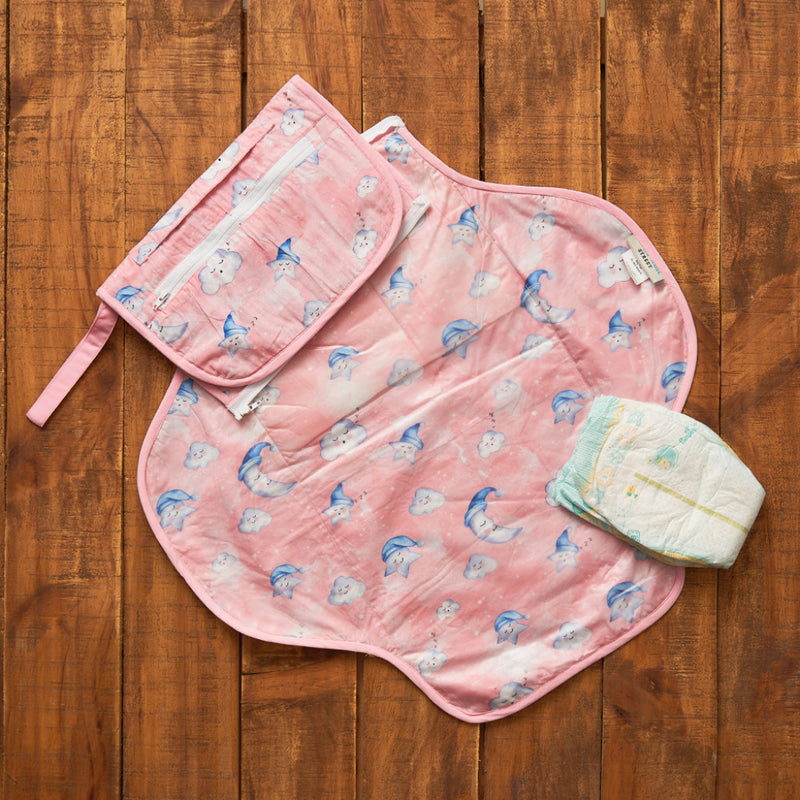 Celestial Pink Organic Diaper Clutch