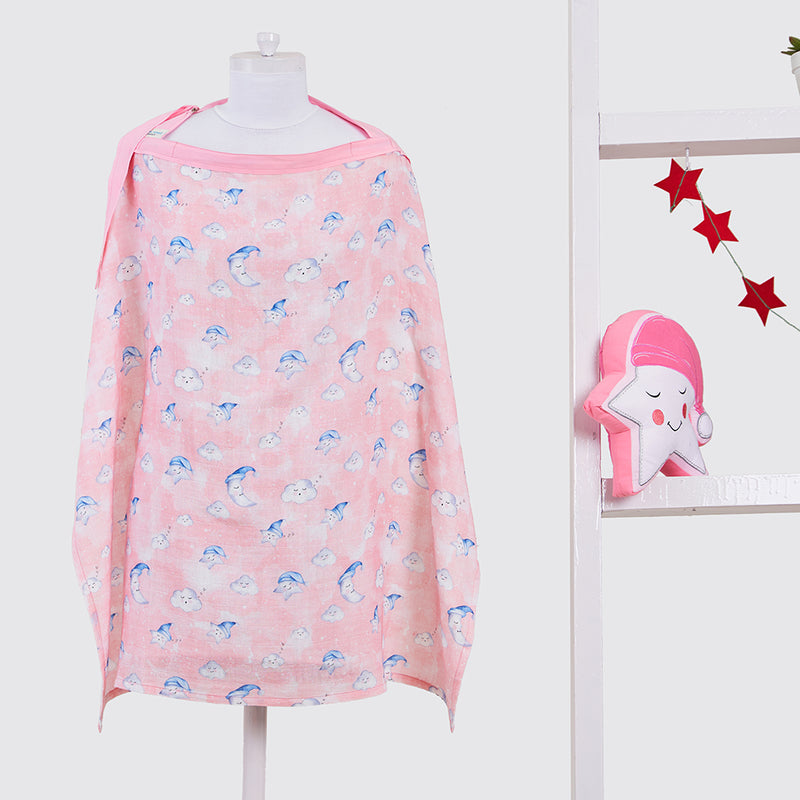 Celestial Pink Organic Muslin Nursing Cover
