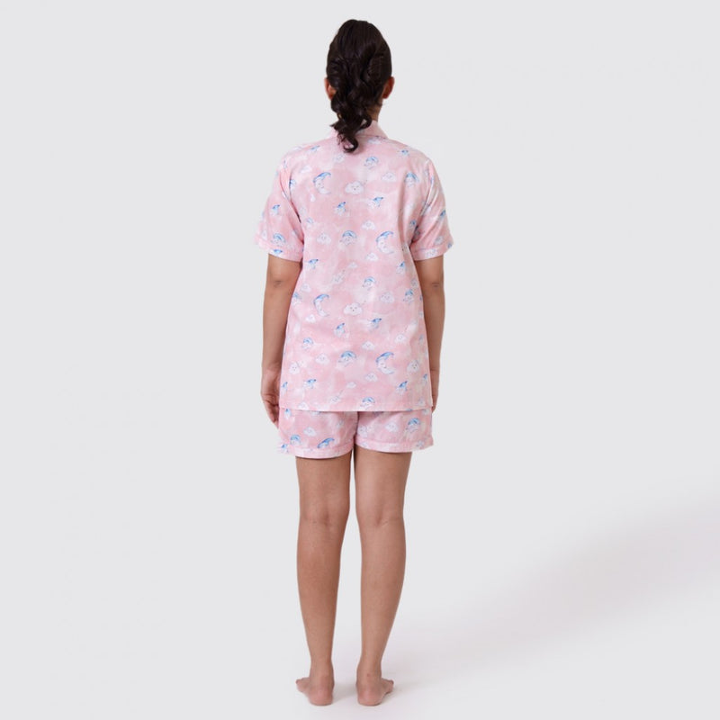Women Organic Celestial Pink Short Set