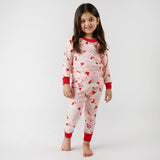 Christmas Unicorn Jersey Pajama Set For Kids