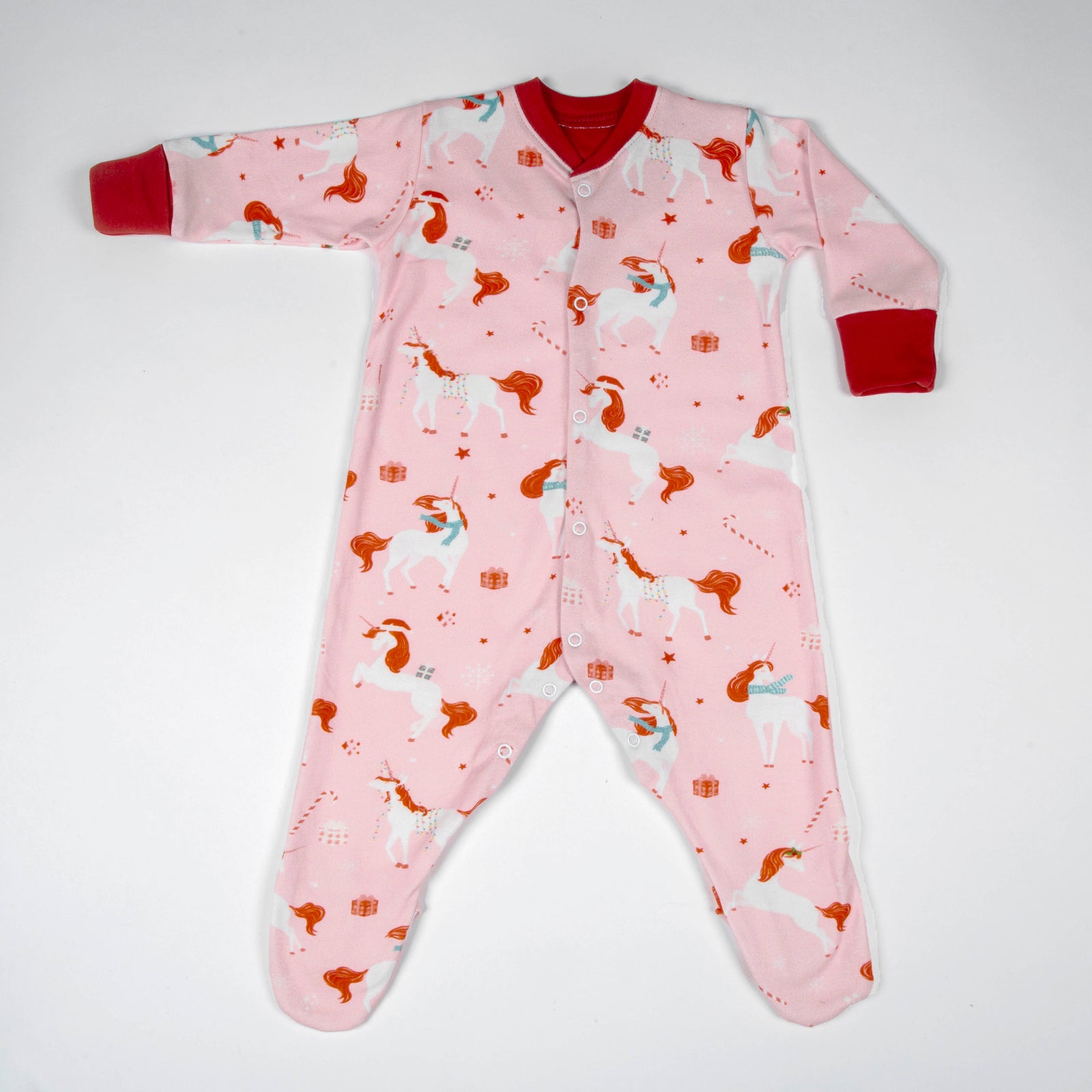 Christmas Unicorn Long Sleeved Onesie Little West Street