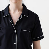 Women Classic Black Solid Shorts Set