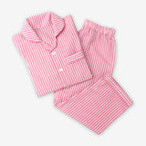 Classic Pink Stripes Pajama Set For Kids