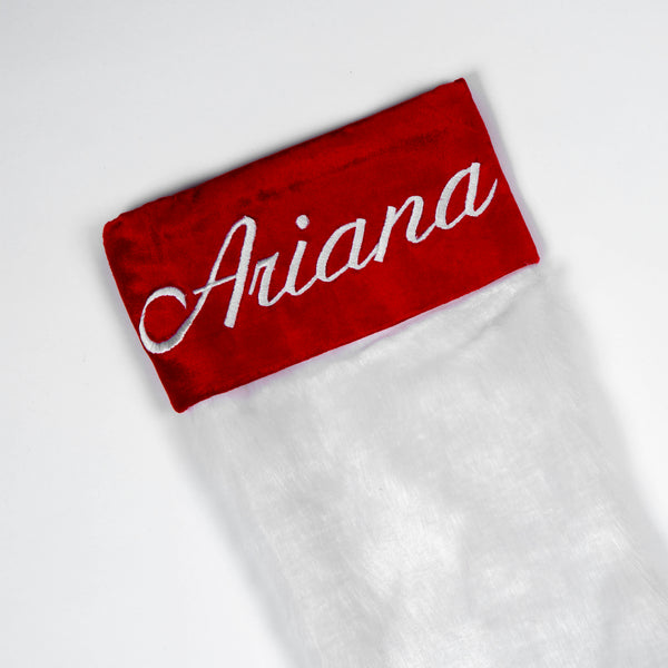 Classic White Faux Fur Stocking