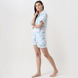 Women Organic Clouds Shorts Set