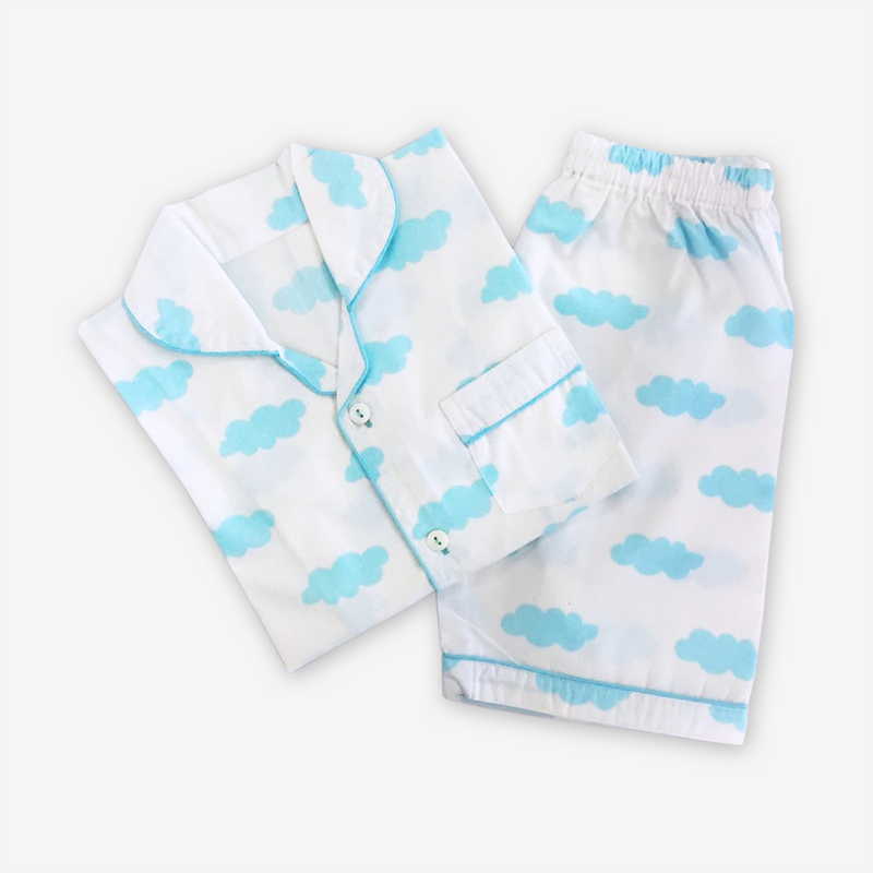 Organic Clouds Shorts Set For Kids