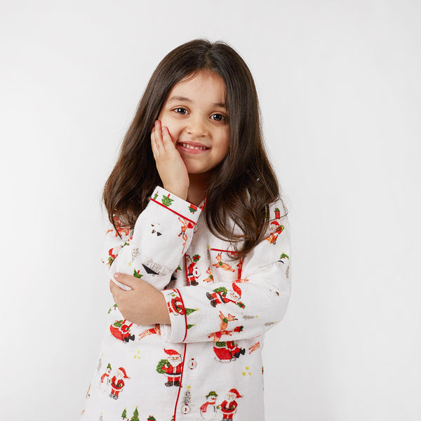 Flannel Dear Santa Pajama Set