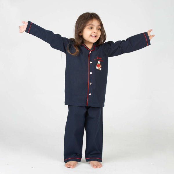 Happy Polar Bear Pajama Set For Kids