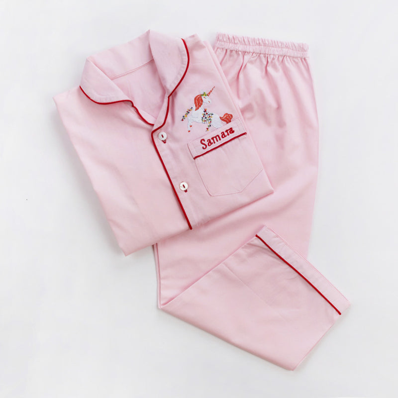 Happy Unicorn Pajama Set For Kids