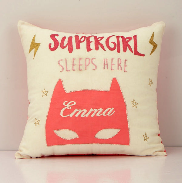 Supergirl Sleeps Here' Pillow