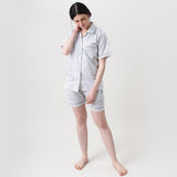 Women Jade Blockprint Shorts Set (Grey)