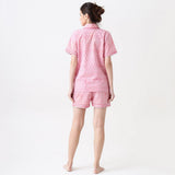 Women Lily Blockprint Shorts Set (Watermelon Pink)