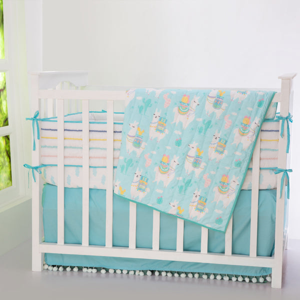 Llama Love Organic Complete Crib Bedding Set