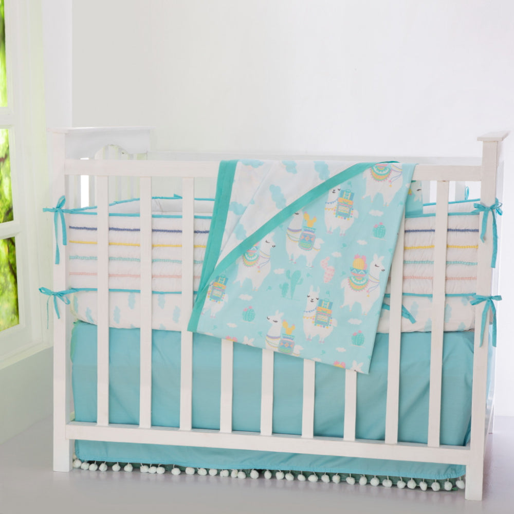 Llama Love Organic Complete Crib Bedding Set With Bumper Little West Street