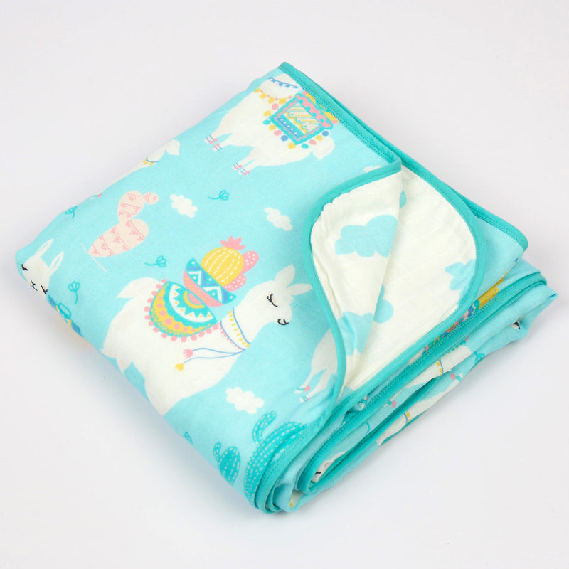 Llama Love Organic Reversible Blanket