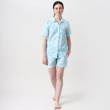 Women Organic Llama Love Shorts Set