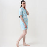 Women Organic Llama Love Shorts Set