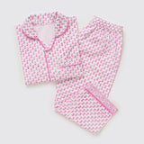 Women Jade Blockprint Pajama Set (Pink)