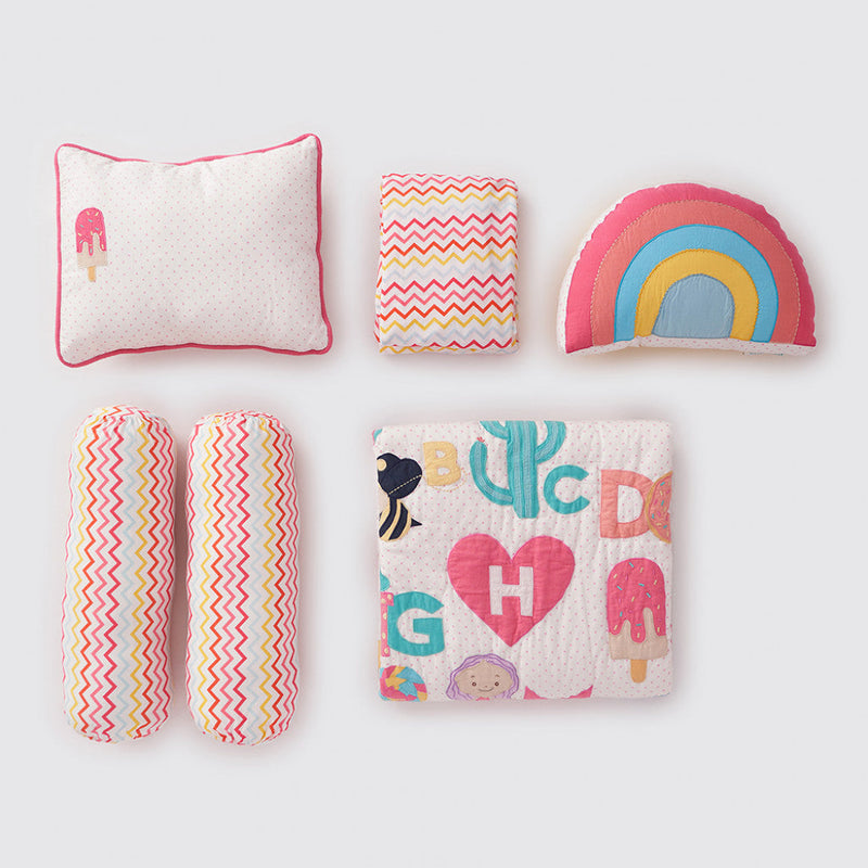 Rockabye Baby Crib Gift Hamper (Alphabets-Pink)