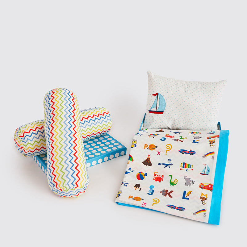 Night Night Crib Gift Set (Alphabets-Blue)