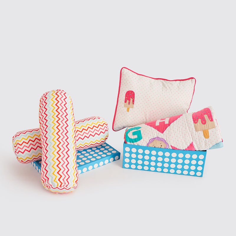 Night Night Crib Gift Set (Alphabets-Pink)