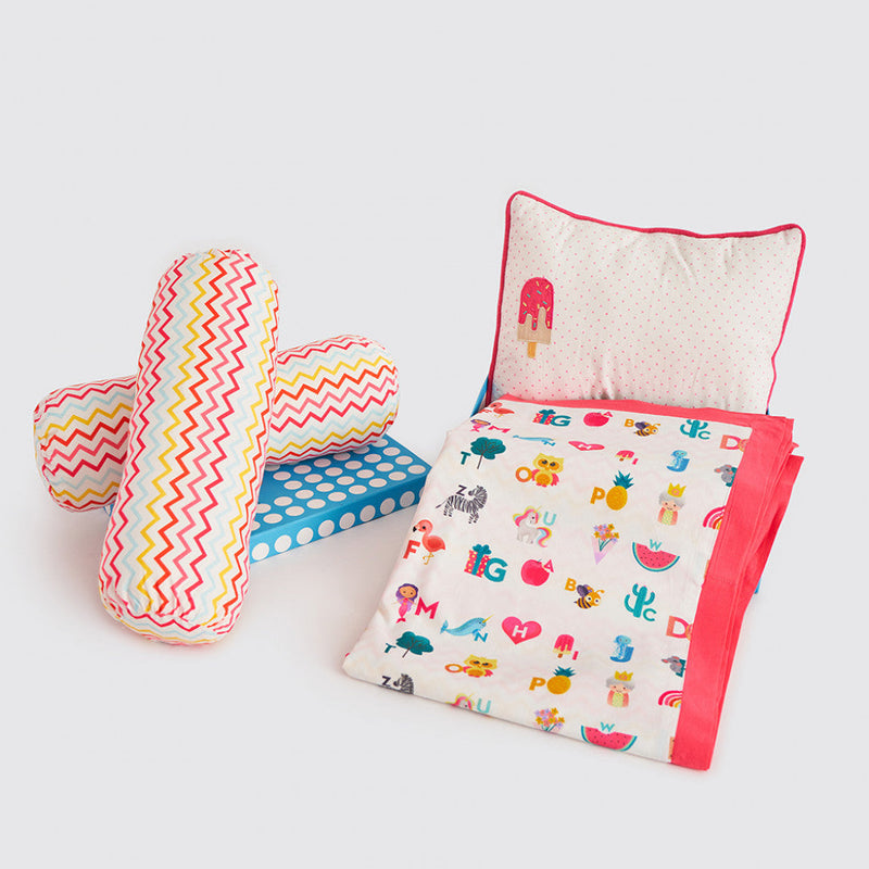 Night Night Crib Gift Set (Alphabets-Pink)