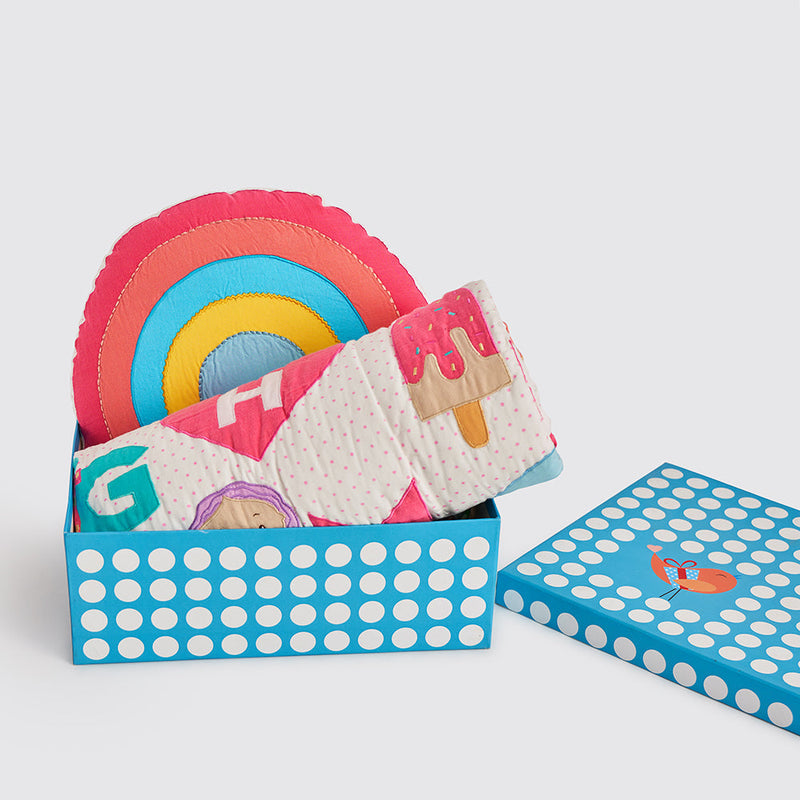 Snuggle Time Crib Gift Set (Alphabets-Pink)