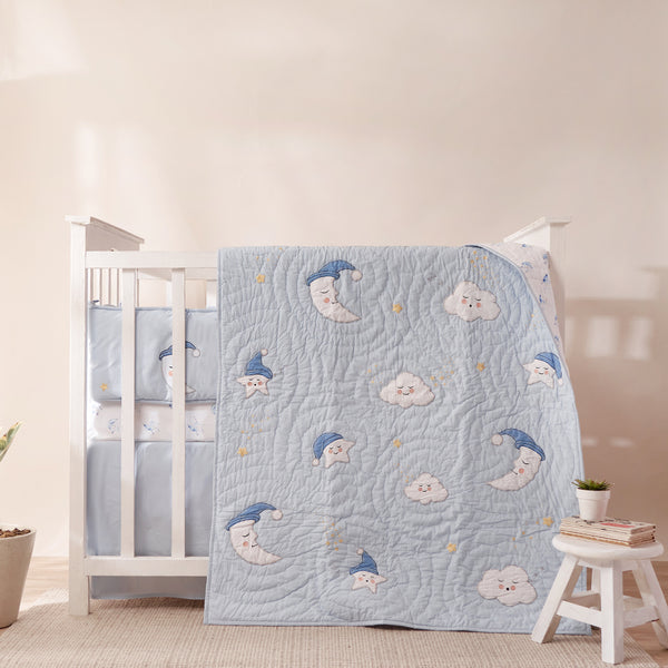 Celestial Blue Complete Crib Bedding Set Little West Street